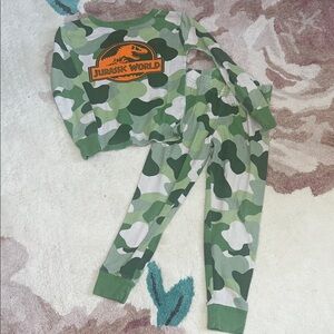 Jurassic World Kids Pajama Set - Green Camo